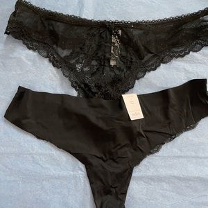 NEW! Auden // size L // two black fashion thongs